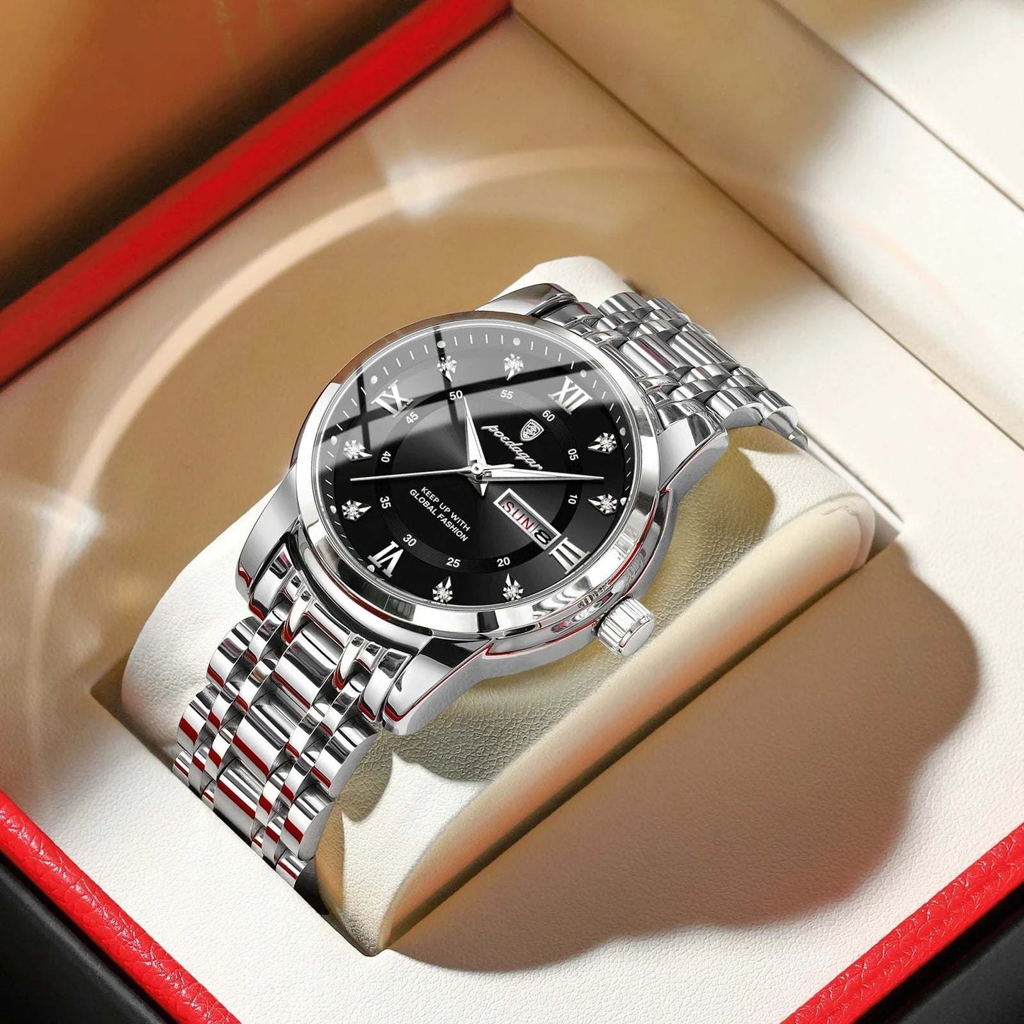 Luxury Watch for Men – Elegant Quartz Timepiece with Date & Week FunctThe Luxury Watch for Men combines sophistication and functionality in one stunning design. This elegant quartz timepiece features a date and week display, making it Shop All I WantShop All I WantLuxury Watch