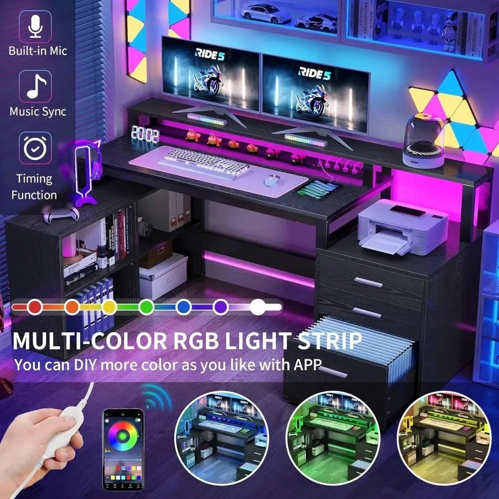 Computer Desk Power Outlets & LED LightsShop All I WantShop All I WantComputer Desk Power Outlets & LED Lights