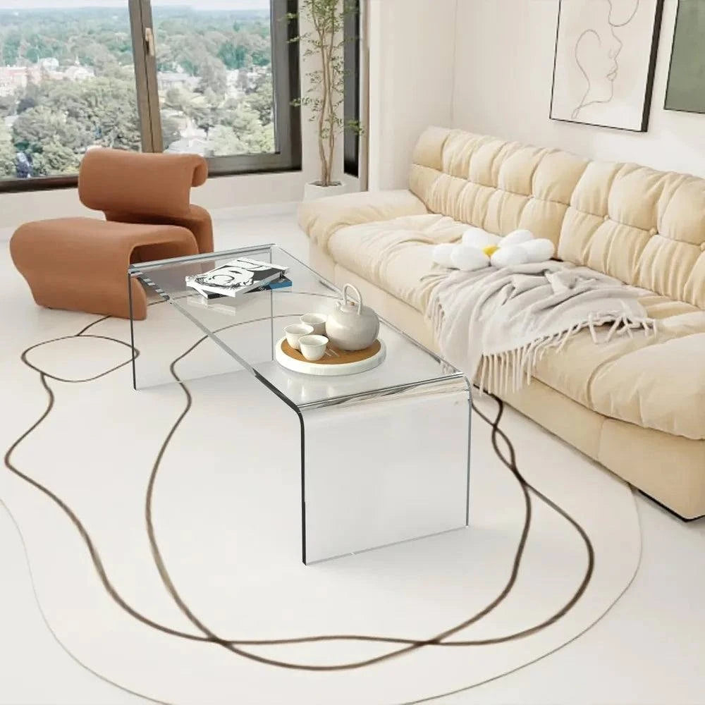 Coffee Table, 44" L x 16" W x 16'' H x 3/4''This sleek Coffee Table combines modern style with practicality. Measuring 44" L x 16" W x 16" H, it offers ample surface space for your living room essentials, whilShop All I WantShop All I WantCoffee Table, 44"