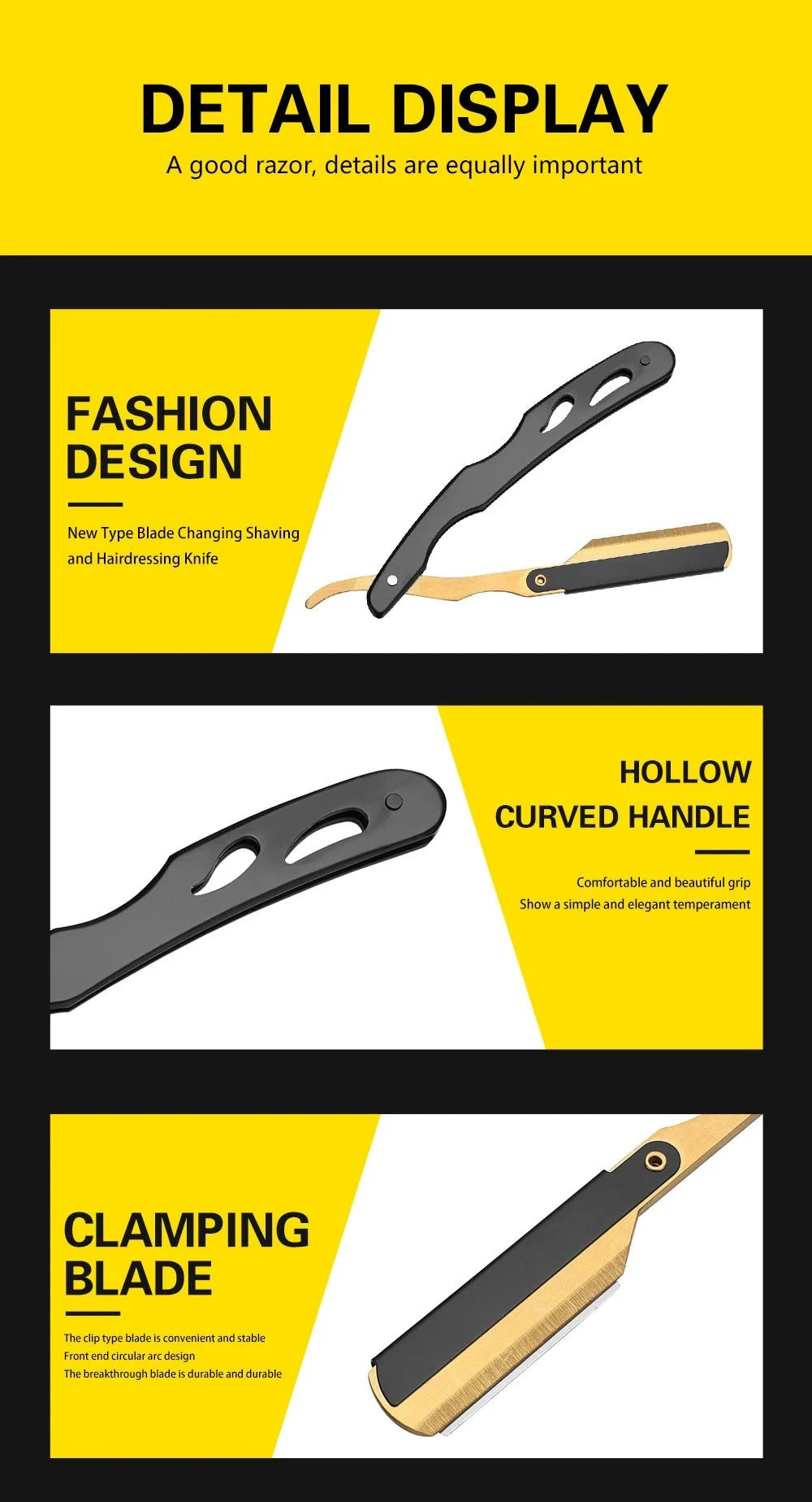 Barbertop Straight Razor | Classic Manual Folding Knife for Men ✂️Experience precision shaving with the Barbertop shaving straight razor. This classic manual barber razor features a sleek folding design and is crafted from high-quaShop All I WantShop All I WantClassic Manual Folding Knife