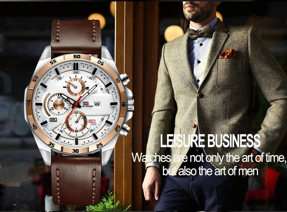 Men’s Sports Style Watch – 46mm Large Leather Racing Quartz Watch withThe Men’s Sports Style Watch is designed for the modern man who values both performance and style. This 46mm large watch features a striking black and rose gold coloShop All I WantShop All I WantSports Style Watch – 46mm Large Leather Racing Quartz Watch
