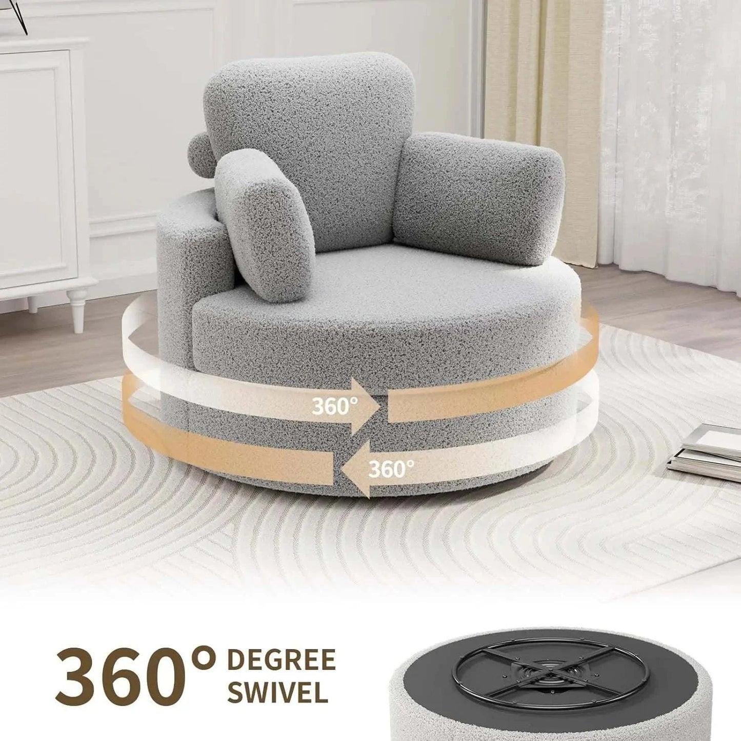 Cozy Round Reading Swivel Accent Chair โ With Ottoman & Pillow ๐๏ธElevate your living space with the Cozy Round Reading Swivel Accent Chair โ With Ottoman & Pillow ๐๏ธ Designed for both comfort and style, this chair features a Shop All I WantShop All I WantCorduroy Swivel Accent Chair โ