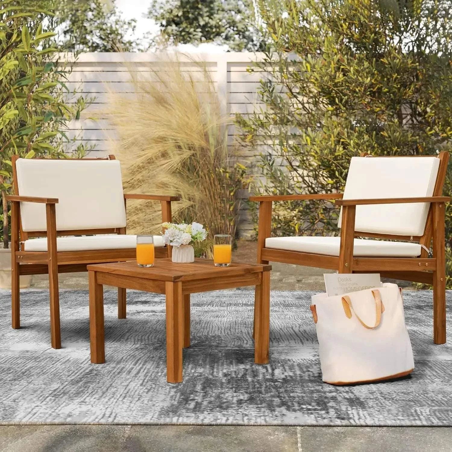 4-Piece Acacia Wood Patio Set with Cushions 🌞Transform your outdoor space with the stylish and comfortable 4-Piece Acacia Wood Patio Set with Cushions. Perfect for modern home design ideas, this garden sofa setShop All I WantShop All I Want4-Piece Acacia Wood Patio Set