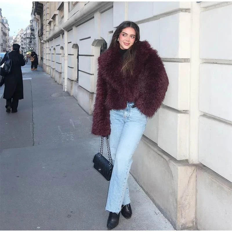 Women’s Faux Fur Jacket Coat – Warm Fluffy Lapel Cardigan for Winter 2Stay stylish and cozy this winter with the Women’s Faux Fur Jacket Coat, a must-have for your cold-weather wardrobe. Crafted from luxurious faux fur, this fluffy coaShop All I WantShop All I WantFaux Fur Jacket Coat – Warm Fluffy Lapel Cardigan