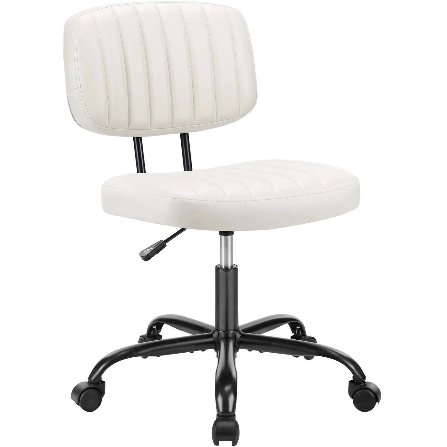 Armless Office Desk ChairElevate your workspace with this sleek, modern armless office desk chair. Crafted from genuine leather, it offers both style and comfort for long hours of productiviShop All I WantShop All I WantArmless Office Desk Chair
