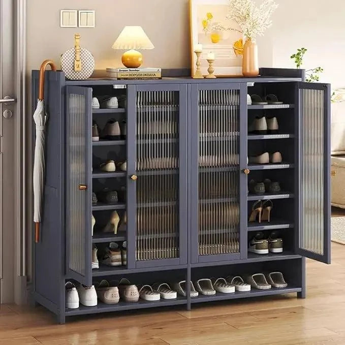 Bamboo Shoe Cabinet with Doors & 8 Tiers 🌿Add a touch of natural elegance to your living room with this bamboo sideboard. Perfect for use as a shoe rack or a stylish storage solution, its sleek, modern desigShop All I WantShop All I WantBamboo Shoe Cabinet