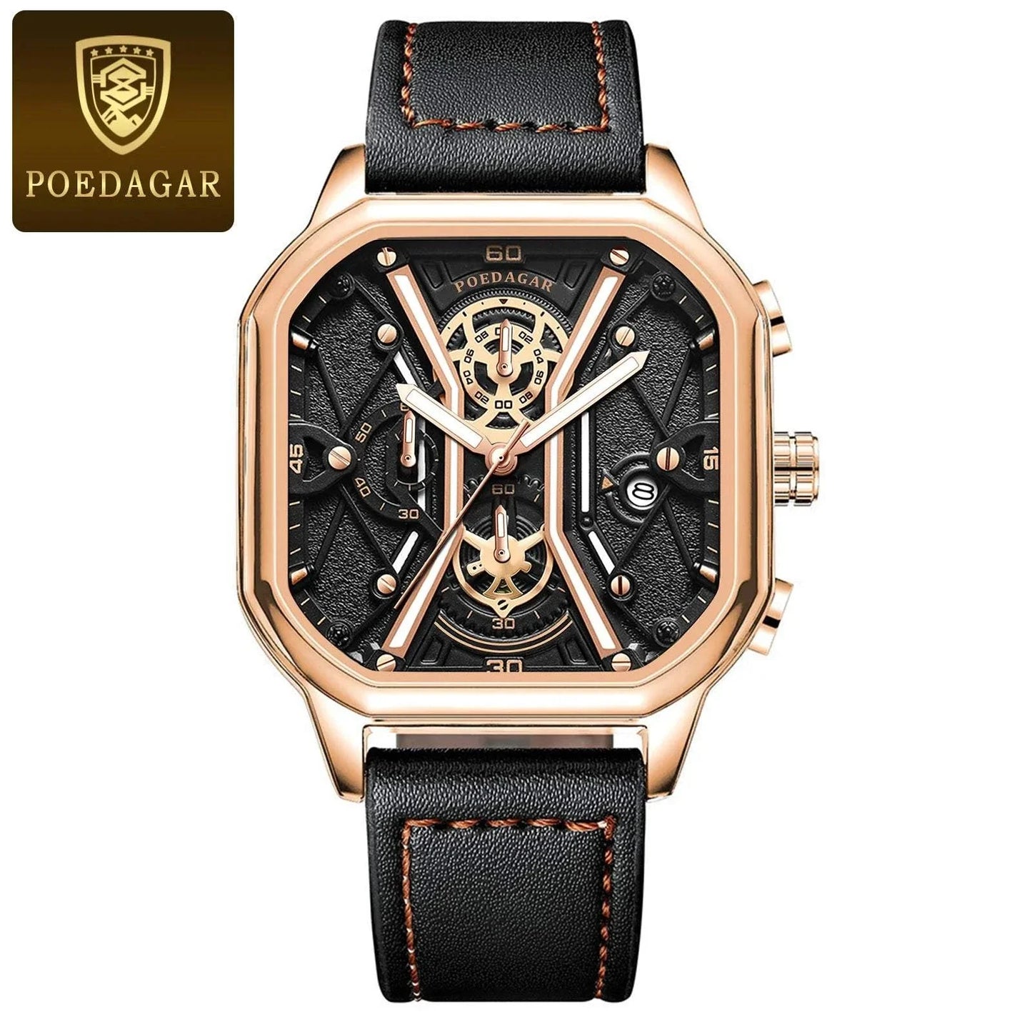 Shop All I Want Luxury Chronograph, Luminous Waterproof Square Dial, Leather Quartz WaMake a bold statement with the POEDAGAR Fashion Men’s Wristwatch, a luxury timepiece designed for the sophisticated man. This stylish chronograph features a strikingShop All I WantShop All I WantLuxury Chronograph, Luminous Waterproof Square Dial, Leather Quartz Watch ⌚💼