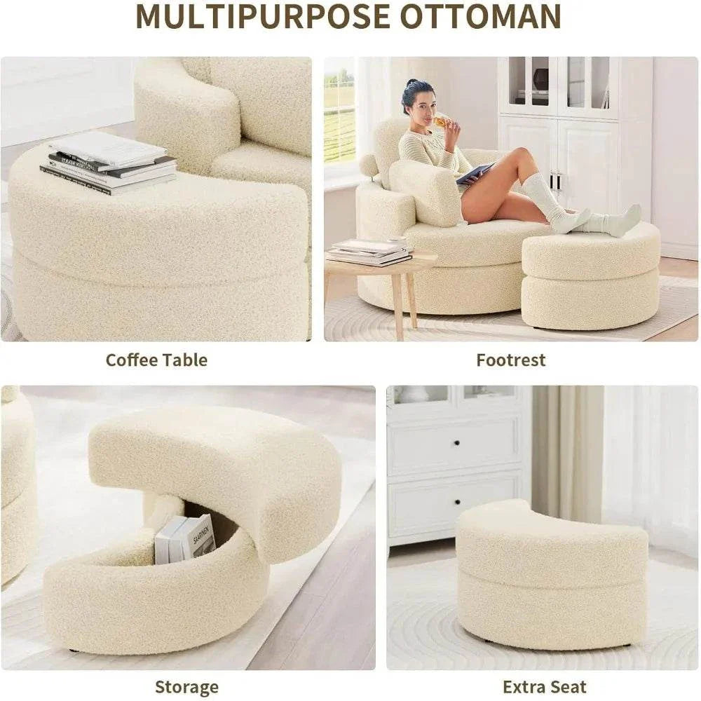 Cozy Round Reading Swivel Accent Chair โ With Ottoman & Pillow ๐๏ธElevate your living space with the Cozy Round Reading Swivel Accent Chair โ With Ottoman & Pillow ๐๏ธ Designed for both comfort and style, this chair features a Shop All I WantShop All I WantCorduroy Swivel Accent Chair โ