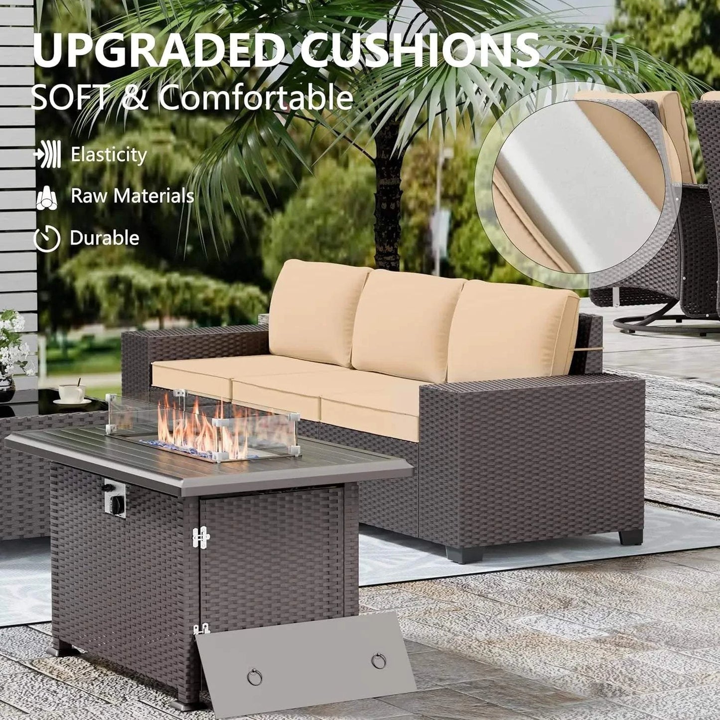 7-Piece Patio Sofa Set | Wicker Sectional with Glass Table 🌞Upgrade your outdoor living space with this beautiful 7-Piece Patio Sofa Set. Featuring a comfortable wicker sectional and a stylish glass table, this set is perfectShop All I WantShop All I Want7-Piece Patio Sofa Set