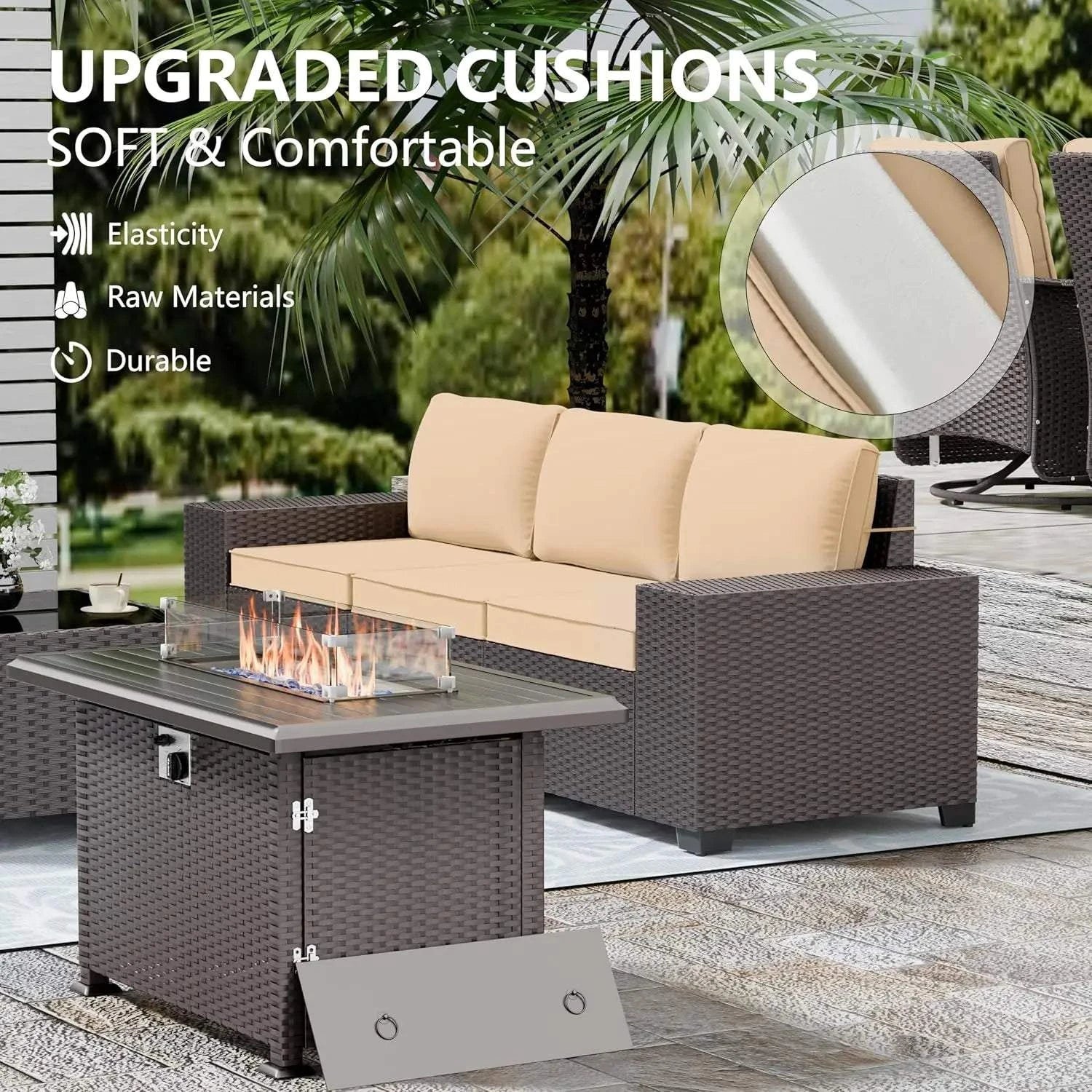 7-Piece Patio Sofa Set | Wicker Sectional with Glass Table 🌞Upgrade your outdoor living space with this beautiful 7-Piece Patio Sofa Set. Featuring a comfortable wicker sectional and a stylish glass table, this set is perfectShop All I WantShop All I Want7-Piece Patio Sofa Set