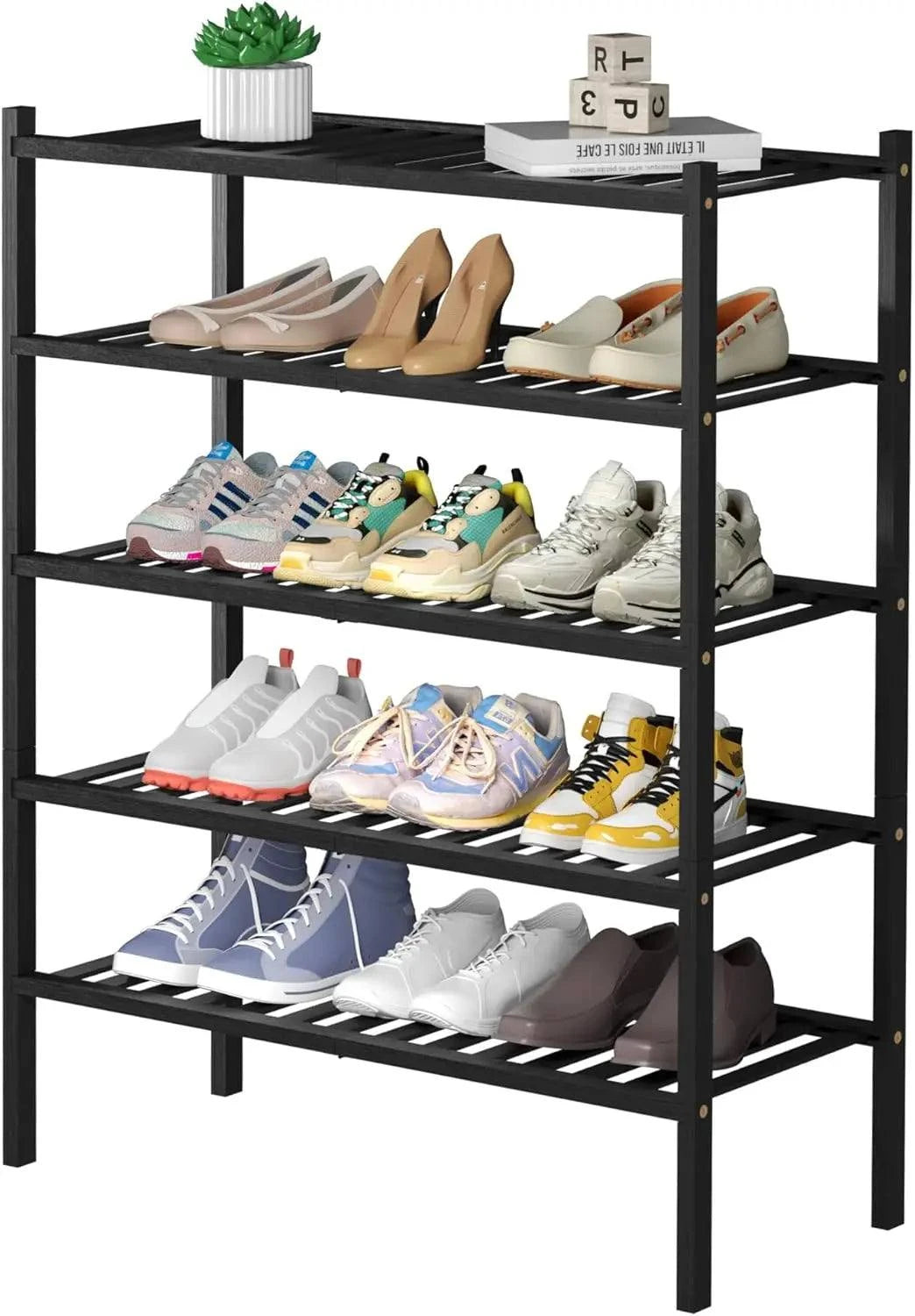 5-Tier Bamboo Shoe Rack Organizer 👟 | Foldable, Stackable, Large BlacMaximize your storage space with the 5-Tier Bamboo Shoe Rack Organizer 👟, a stylish and functional addition to any home. Made from durable bamboo, this organizer isShop All I WantShop All I Want5-Tier Bamboo Shoe Rack Organizer 👟