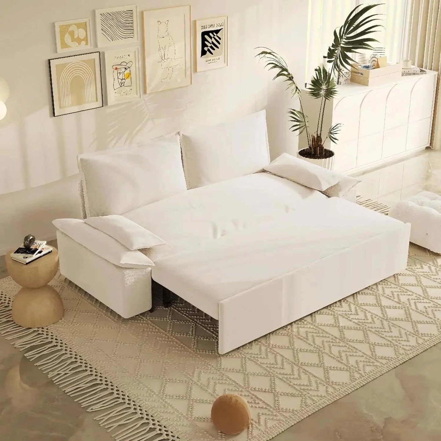 3-in-1 Convertible Queen Bed Sofa Size: 33.1 x 70.1 x 36Transform your sitting room designs with this Size: 33.1 x 70.1 x 36 3-in-1 Convertible Queen Bed Sofa, the perfect blend of style and versatility for modern home deShop All I WantShop All I Want-1 Convertible Queen Bed Sofa