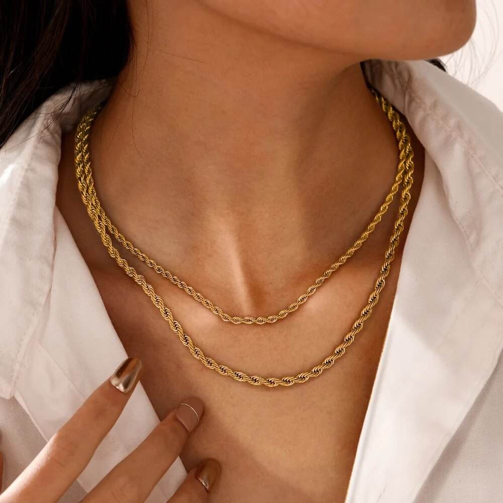 Gold Twisted Chain Necklace for Women ✨📿Enhance your elegance with our Gold Twisted Chain Necklace for Women. ✨📿
Key Features:
✨ Twisted Chain Design: This necklace features a unique and eye-catching twisSHOP ALL I WANTShop All I WantGold Twisted Chain Necklace