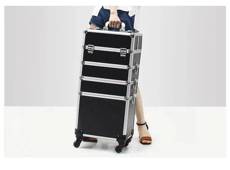 4-in-1 Cosmetic Rolling Trolley on Wheels - Pink Makeup Train Case 💄✨Organize your beauty essentials in style with the 4-in-1 Cosmetic Rolling Trolley on Wheels. Perfect for makeup artists or beauty enthusiasts, this pink makeup trainShop All I WantShop All I Want-1 Cosmetic Rolling Trolley