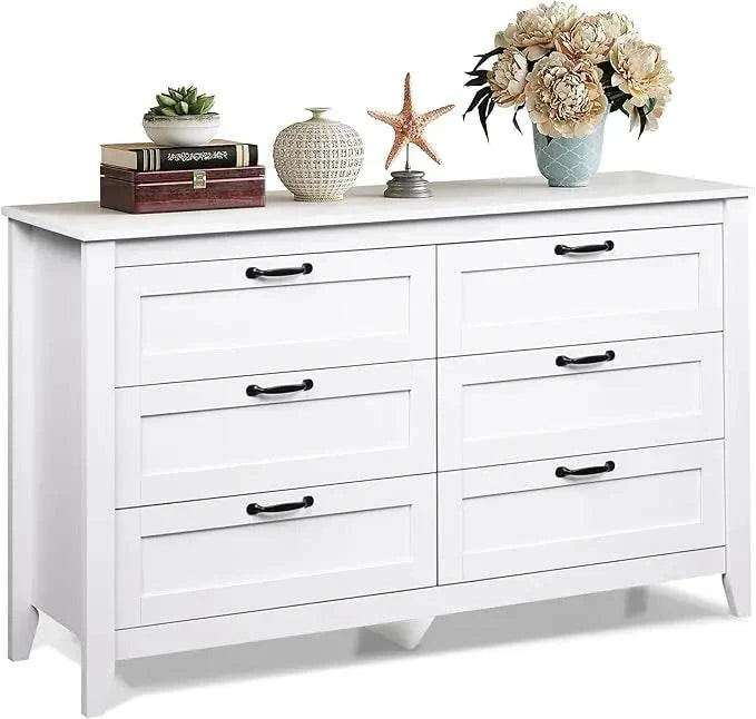 6-Drawer Retro Dresser 🪑 | Metal Handles, Large Storage for Bedroom &Add a touch of vintage charm and ample storage to your bedroom or living room with this 6-Drawer Retro Dresser 🪑. Featuring metal handles and a sleek design, this dShop All I WantShop All I Want6-Drawer Retro Dresser 🪑