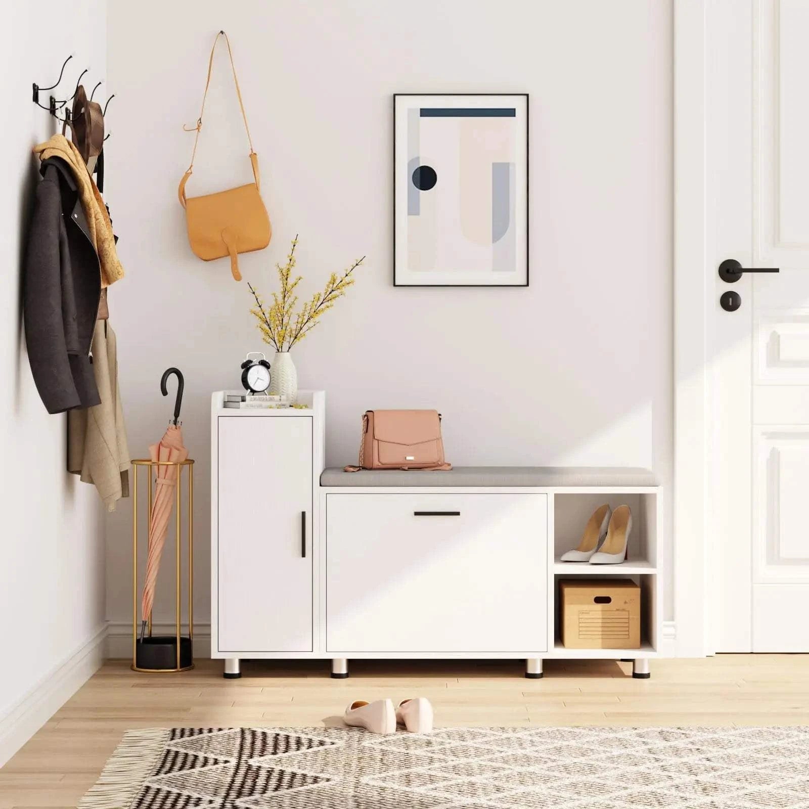 Cabinet with Adjustable Shelf for Living Room Furniture 🌟Transform your sitting room designs with this versatile Cabinet featuring an adjustable shelf and sleek minimalist modern design. Whether used as a shoe rack or storShop All I WantShop All I WantLiving Room Furniture 🌟