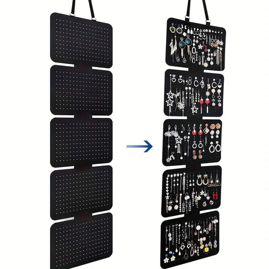 Foldable Felt Jewelry Organizer – 5-Tier Hanging Storage for NecklacesKeep your jewelry collection beautifully organized with this Foldable Felt Jewelry Organizer. Featuring 5 tiers and a foldable design, it’s perfect for storing necklShop All I WantShop All I WantFoldable Felt Jewelry Organizer