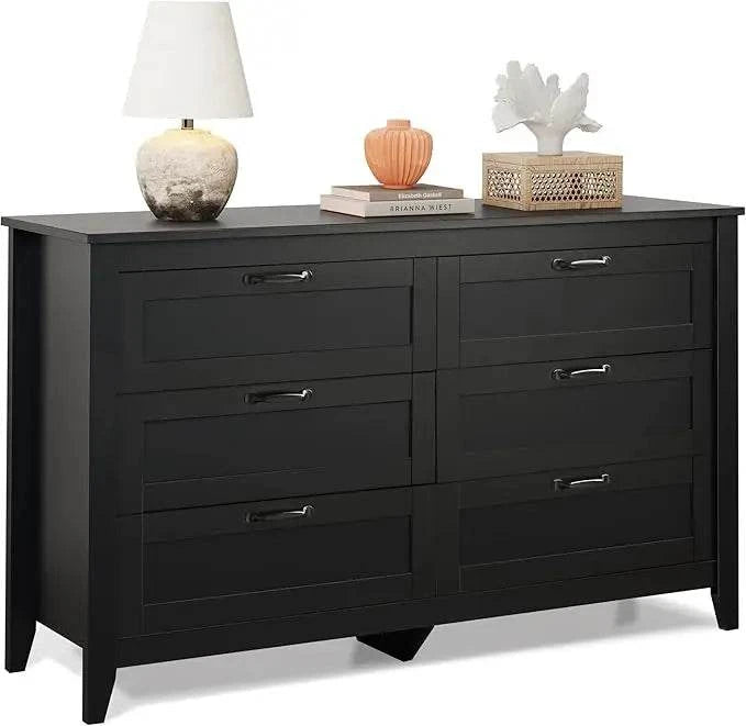 6-Drawer Retro Dresser 🪑 | Metal Handles, Large Storage for Bedroom &Add a touch of vintage charm and ample storage to your bedroom or living room with this 6-Drawer Retro Dresser 🪑. Featuring metal handles and a sleek design, this dShop All I WantShop All I Want6-Drawer Retro Dresser 🪑