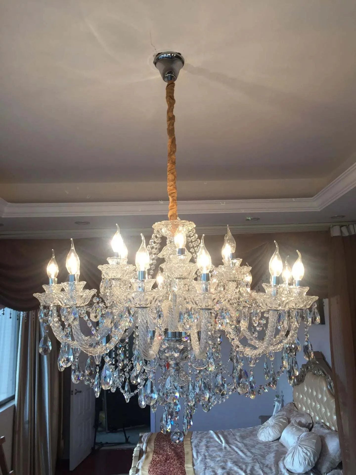 Crystal Chandelier πAdd a touch of luxury to your space with this stunning Crystal Chandelier. Featuring top K9 crystals, a polished chrome finish, and an art deco design, this chandeliShop All I WantShop All I WantCrystal Chandelier π