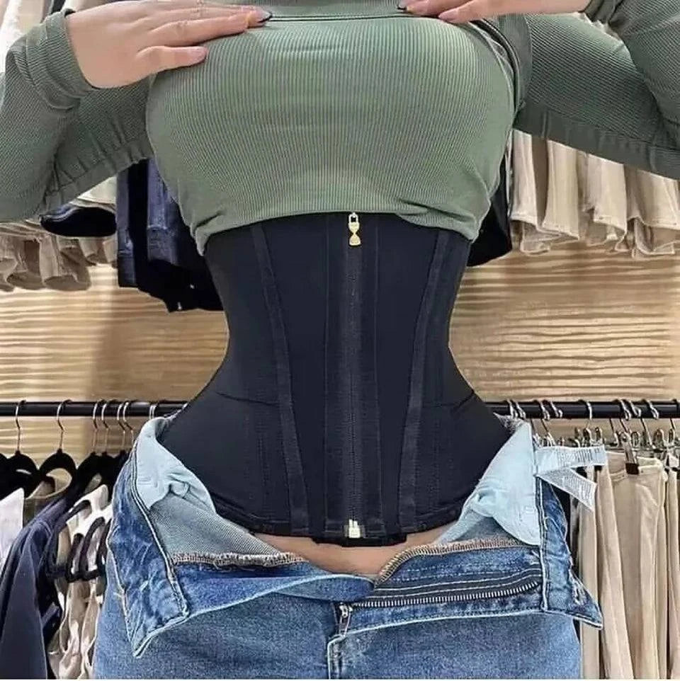 Plus Size Fajas Waist Trainer: Tummy Control Body Shaper! 💪✨Transform your silhouette with our women's plus-size fajas waist trainer! Designed for ultimate comfort and support, this corset features a zipper vest style that ofShop All I WantShop All I WantPlus Size