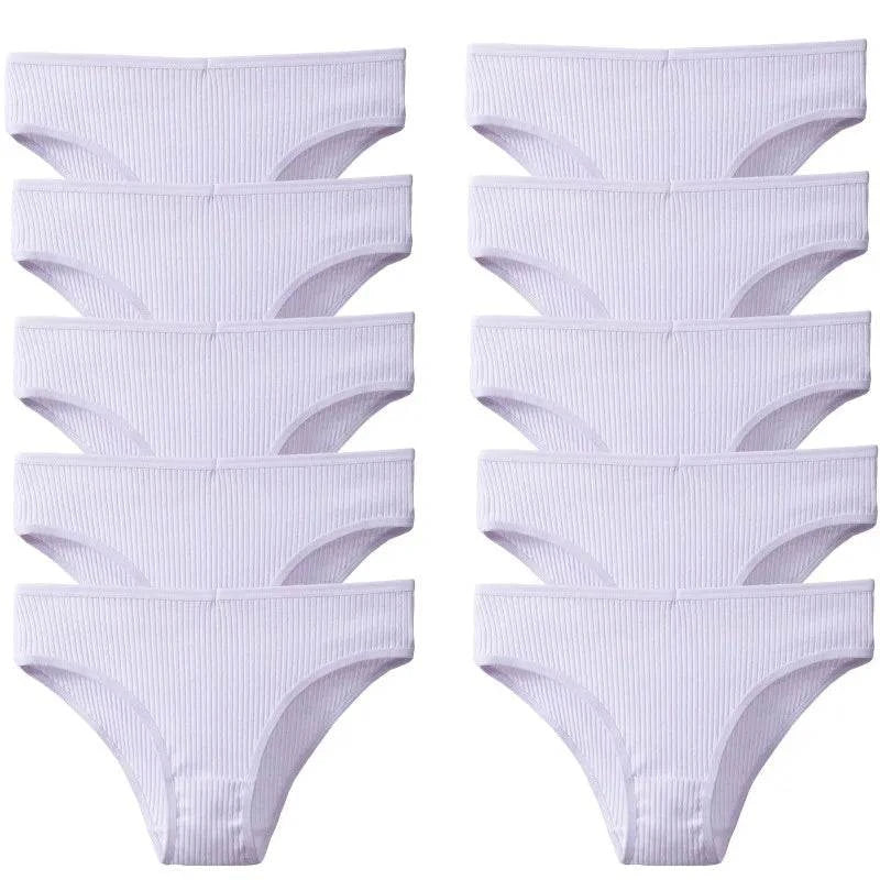 10PCS Women’s Panties Set | Sexy Breathable Cotton Striped Briefs 🌸Indulge in comfort with the 10PCS set of women's panties. These sexy and breathable cotton striped briefs are designed for all-day wear, combining style and comfort Shop All I WantShop All I WantSexy Breathable Cotton Striped Briefs 🌸
