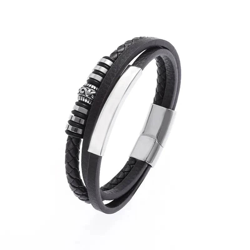 Classic Cross Leather Bracelet for MenIntroducing our Classic Cross Leather Bracelet for Men – where timeless design meets masculine elegance for a statement accessory.
🛡️ Symbolic Cross Design: The braSHOP ALL I WANTShop All I WantClassic Cross Leather Bracelet