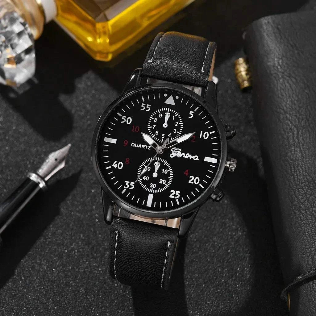 Men's Sports Watches Set | Luxury Quartz Wristwatch with Leather BraceElevate your style with this men's sports watches set, featuring a luxurious quartz wristwatch and a brown leather bracelet. This casual clock watch is perfect for bShop All I WantShop All I WantSports Watches Set