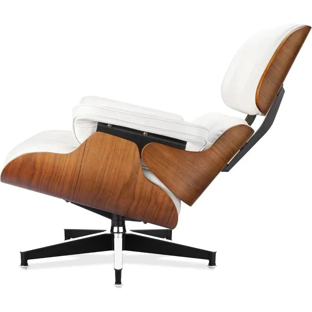 Black Leather Chaise Lounge Chair & Ottoman - Mid Century Modern DesigSPECIFICATIONSBrand Name: MKDKInstallation Method: self-containedOrigin: US(Origin)Hign-concerned Chemical: NoneType: Living Room FurnitureSpecific Use: Chaise LoungShop All I WantShop All I WantBlack Leather