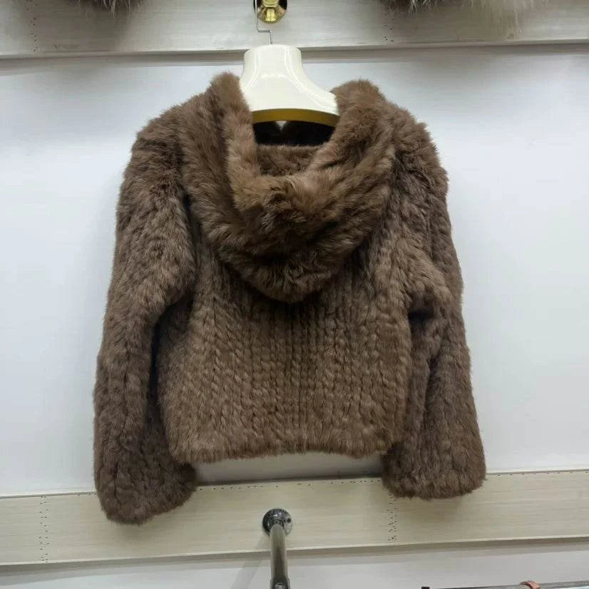 Real Rabbit Fur Coat -Miami stylish warmth 🌴Embrace winter in style with the AnnSirGra Real Rabbit Fur Coat. Featuring 100% genuine rabbit fur with a chic flare sleeve and hood, this coat combines warmth with SHOP ALL I WANTShop All I WantReal Rabbit Fur Coat