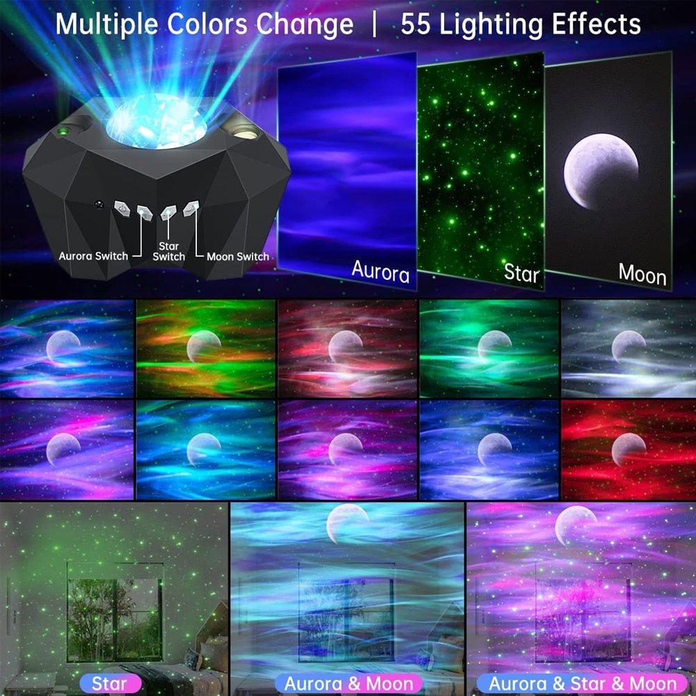 Star Lights Aurora Galaxy Moon ProjectorTransform Your Space with Star Lights Aurora Galaxy Moon Projector
Step into a world of enchantment and ambiance with our Star Lights Aurora Galaxy Moon Projector. TSHOP ALL I WANTShop All I WantStar Lights Aurora Galaxy Moon Projector