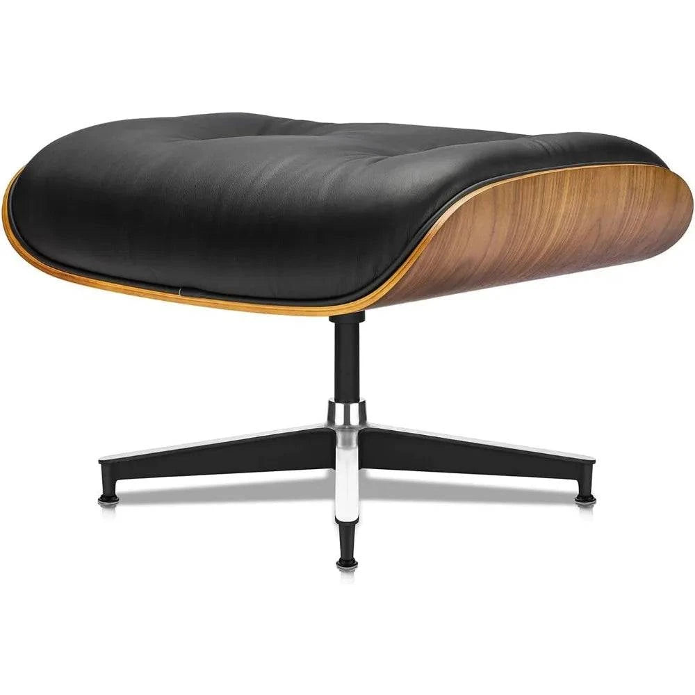 Black Leather Chaise Lounge Chair & Ottoman - Mid Century Modern DesigSPECIFICATIONSBrand Name: MKDKInstallation Method: self-containedOrigin: US(Origin)Hign-concerned Chemical: NoneType: Living Room FurnitureSpecific Use: Chaise LoungShop All I WantShop All I WantBlack Leather