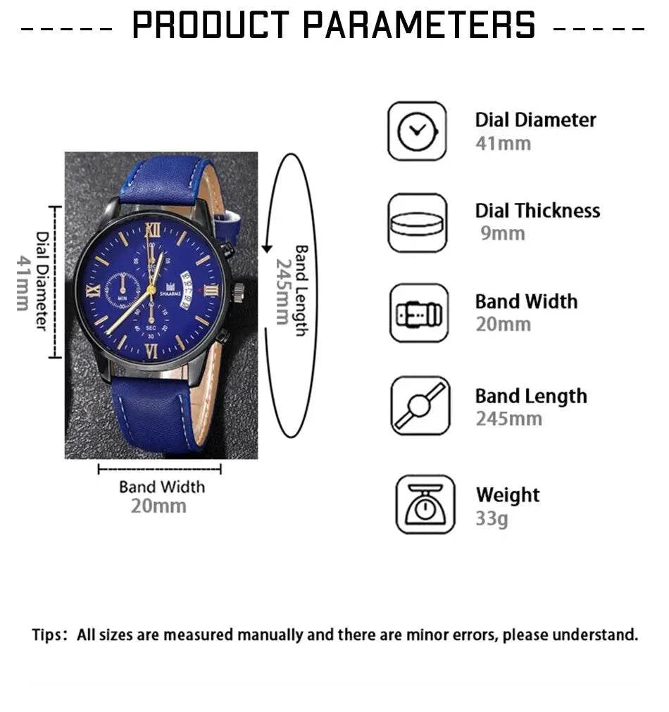 🕶️ 4pcs Men's Watch Set – Fashion Leather Band, Calendar & Military SUpgrade your style with this 4pcs Men's Watch Set, featuring a collection of fashion-forward watches. With leather bands, calendar functions, and military sport desiShop All I WantShop All I WantWatch Set – Fashion Leather Band