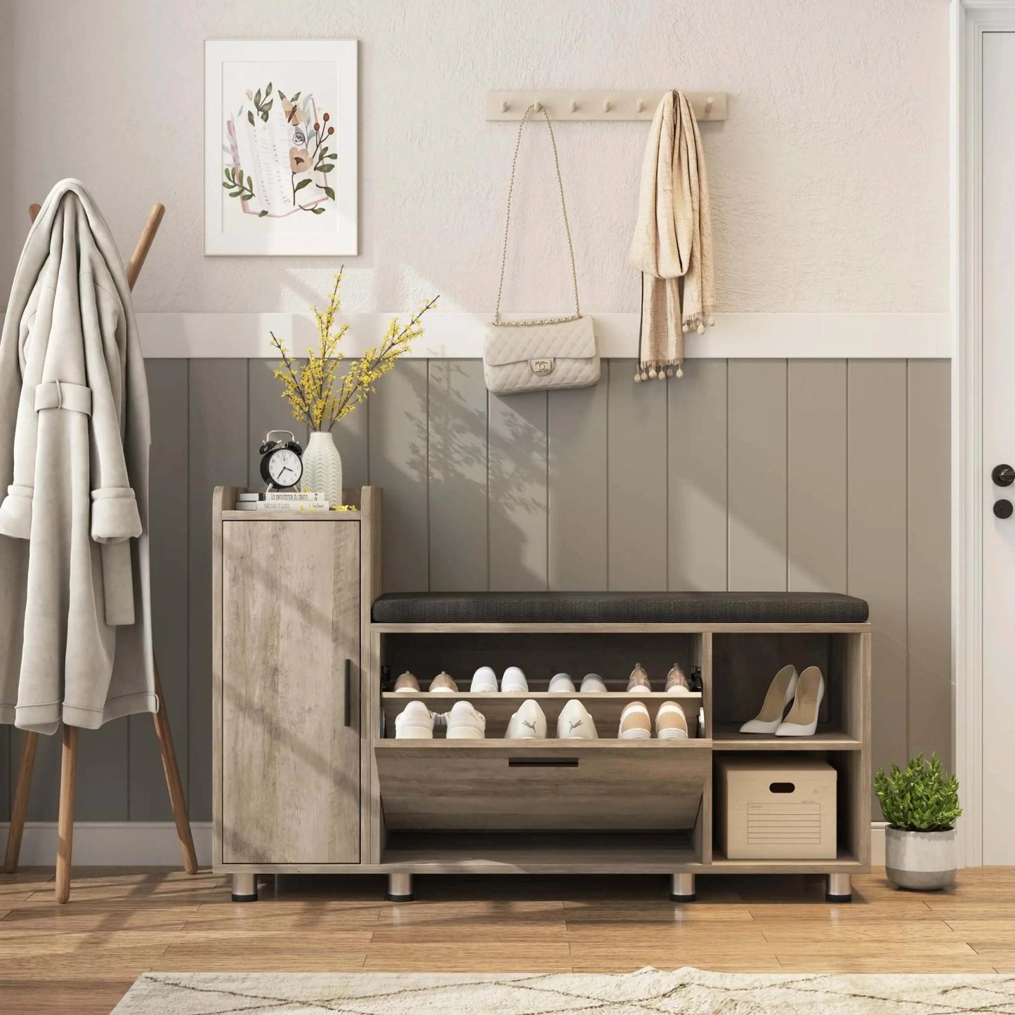 Cabinet with Adjustable Shelf for Living Room Furniture 🌟Transform your sitting room designs with this versatile Cabinet featuring an adjustable shelf and sleek minimalist modern design. Whether used as a shoe rack or storShop All I WantShop All I WantLiving Room Furniture 🌟