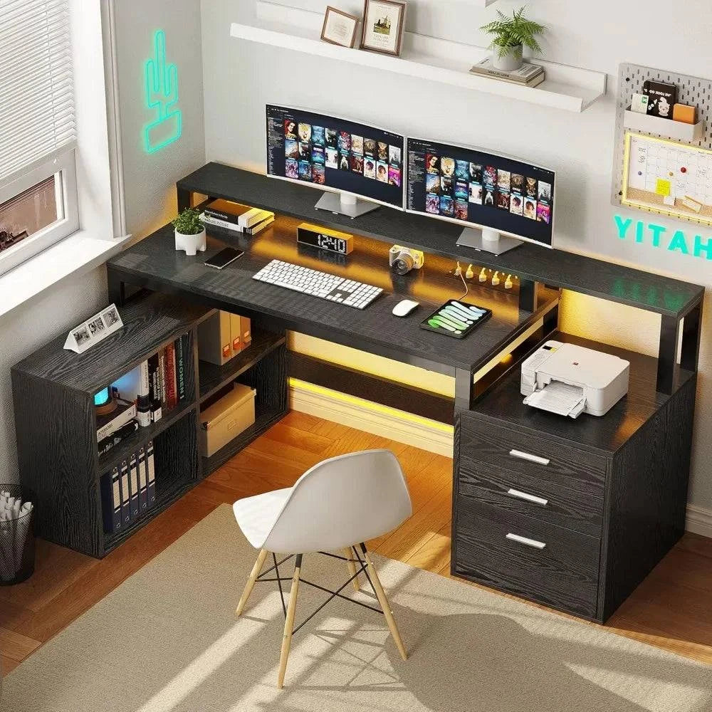 Computer Desk Power Outlets & LED LightsShop All I WantShop All I WantComputer Desk Power Outlets & LED Lights
