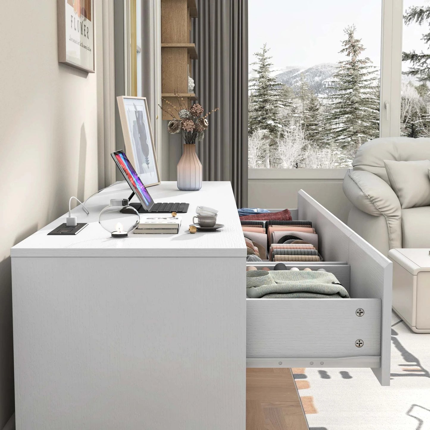 9-Drawer Dresser with Charging Station & Modern Design ⚡Keep your essentials organized in style with this 9-Drawer Dresser, featuring a built-in charging station for your devices. The modern design blends seamlessly into Shop All I WantShop All I Want9-Drawer Dresser