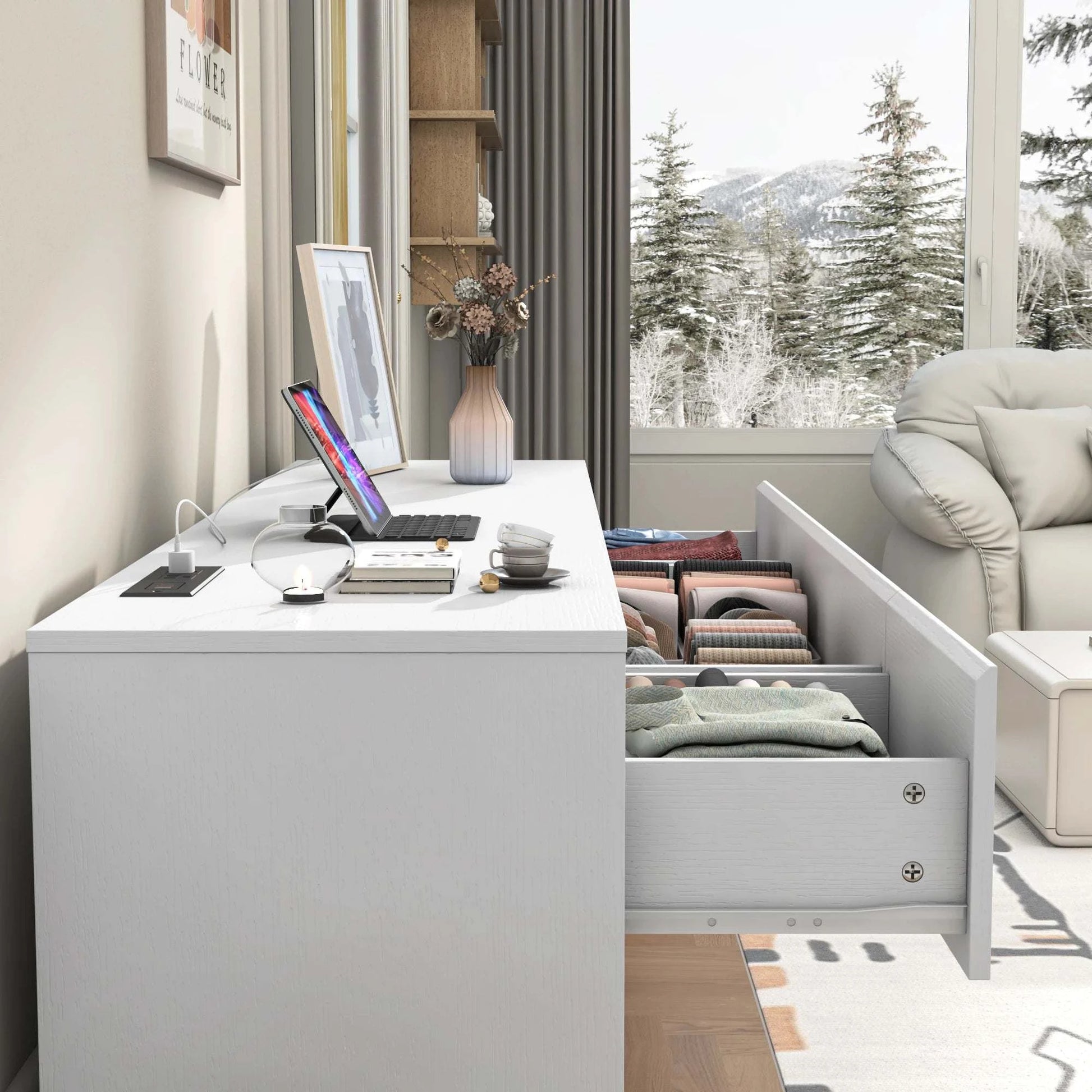 9-Drawer Dresser with Charging Station & Modern Design ⚡Keep your essentials organized in style with this 9-Drawer Dresser, featuring a built-in charging station for your devices. The modern design blends seamlessly into Shop All I WantShop All I Want9-Drawer Dresser