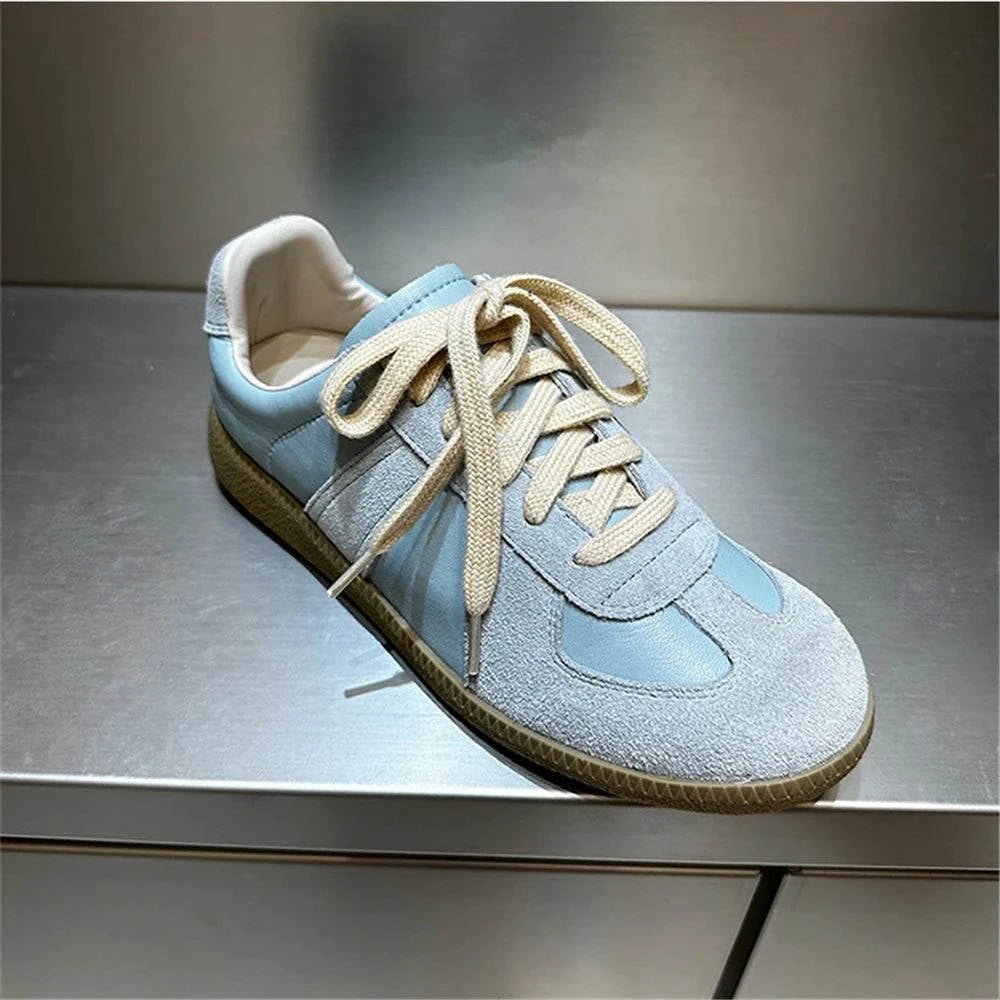 Genuine Leather SneakersStep in style with our Genuine Leather Sneakers! π Durable, sleek, and ultra-comfortable. Perfect for NYC adventures or Miami strolls. πSHOP ALL I WANTShop All I WantGenuine Leather Sneakers