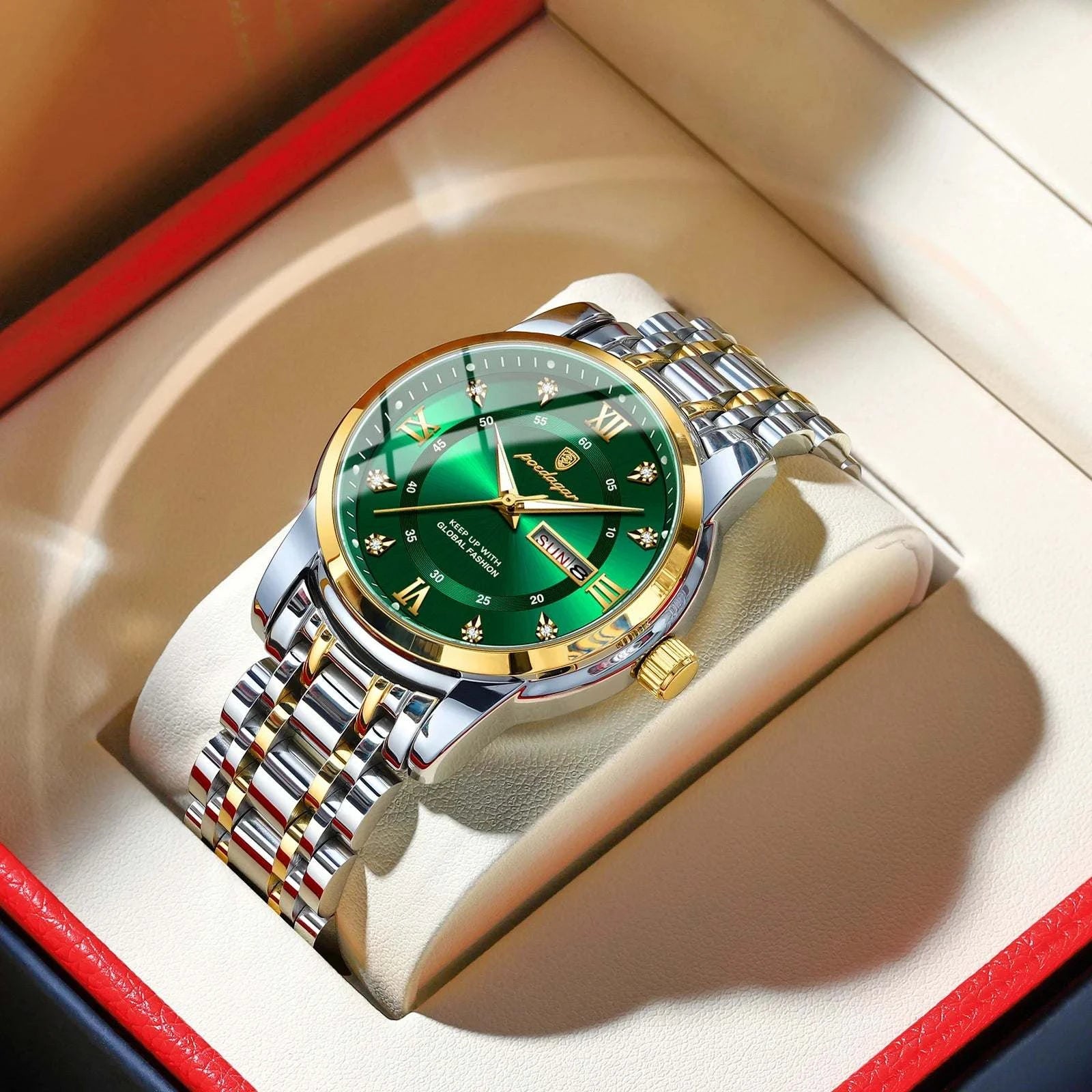 Luxury Watch for Men – Elegant Quartz Timepiece with Date & Week FunctThe Luxury Watch for Men combines sophistication and functionality in one stunning design. This elegant quartz timepiece features a date and week display, making it Shop All I WantShop All I WantLuxury Watch