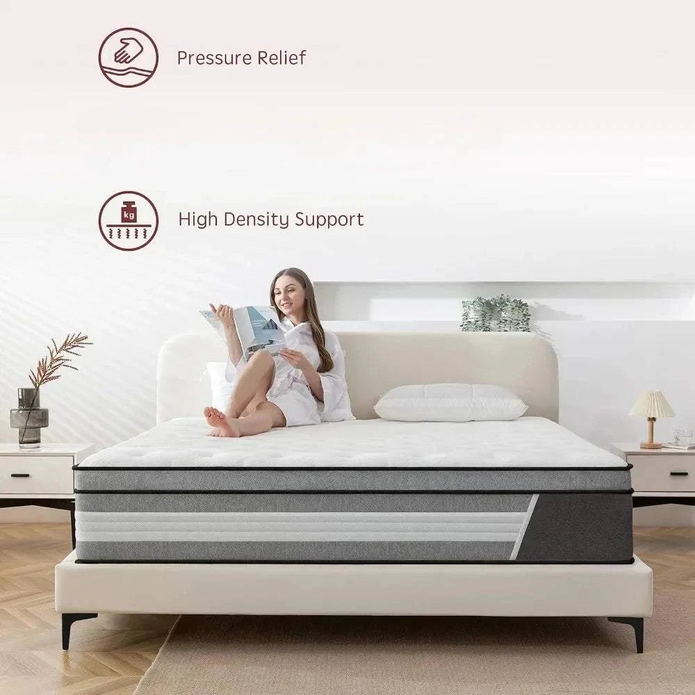 12-Inch Hybrid King Mattress 🛏️ Memory foam & pocketed springs for coExperience ultimate comfort with the 12-Inch Hybrid King Mattress 🛏️, designed with memory foam and pocketed springs for the perfect balance of support and relaxatiShop All I WantShop All I Want12-Inch Hybrid King Mattress 🛏️ Memory foam & pocketed springs