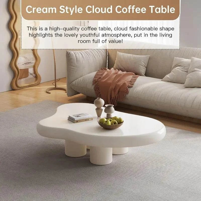 Cloud Coffee Table with 18.89-Inch Legs - White Modern Freeform DesignAdd a touch of contemporary elegance to your living space with the Cloud Coffee Table. Featuring a sleek white freeform design, this modern coffee table is perfect fShop All I WantShop All I WantCloud Coffee Table