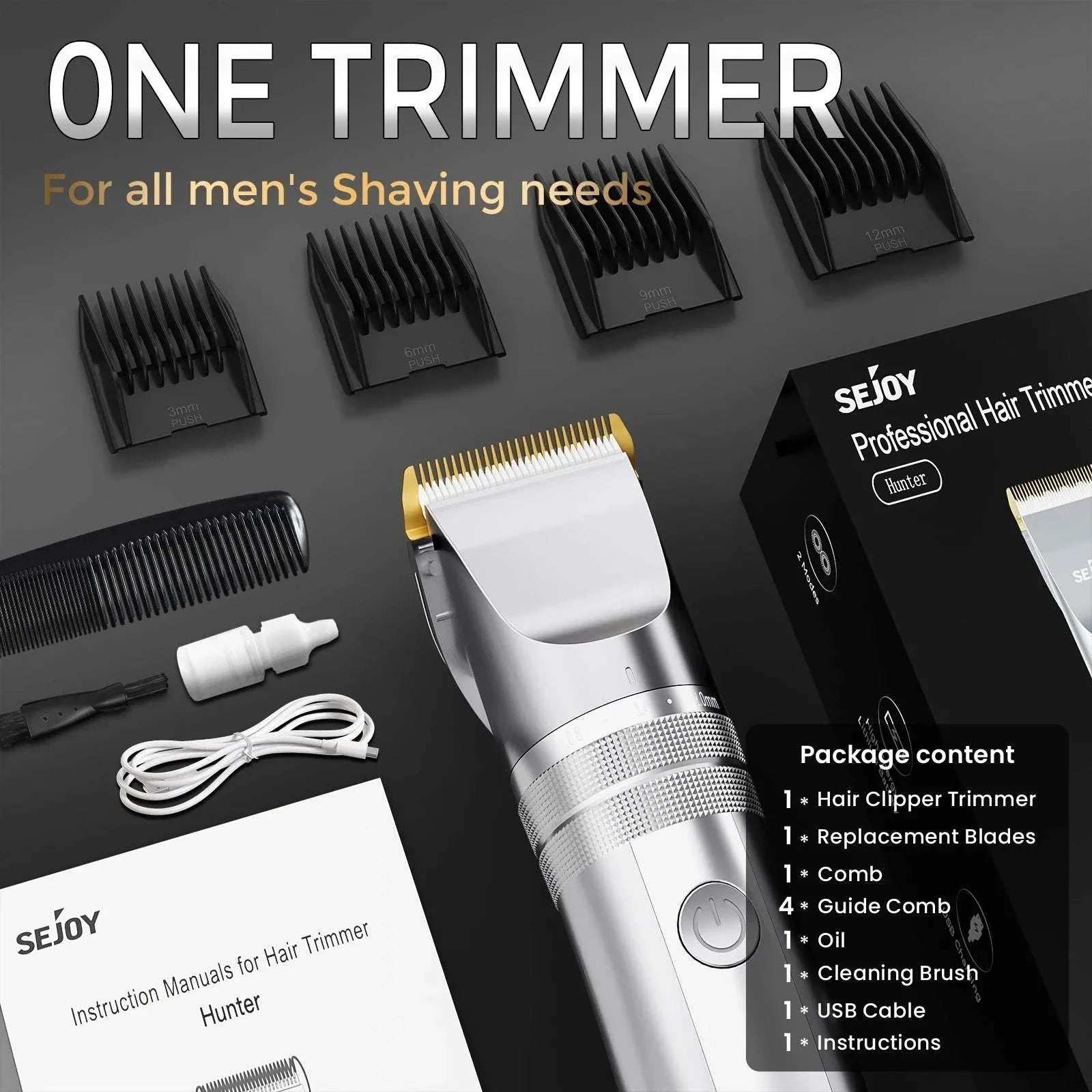 Electric Shaver Hair Clippers for Men  Shop All I Want Hair Clippers for Men – Professional Cordless Barber Clippers for HairThe Hair Clippers for Men are expertly designed for those who demand precision and quality in their grooming routine. These professional cordless barber clippers offShop All I WantShop All I WantHair Cutting & Grooming, Rechargeable Beard Trimmer ✂️⚡