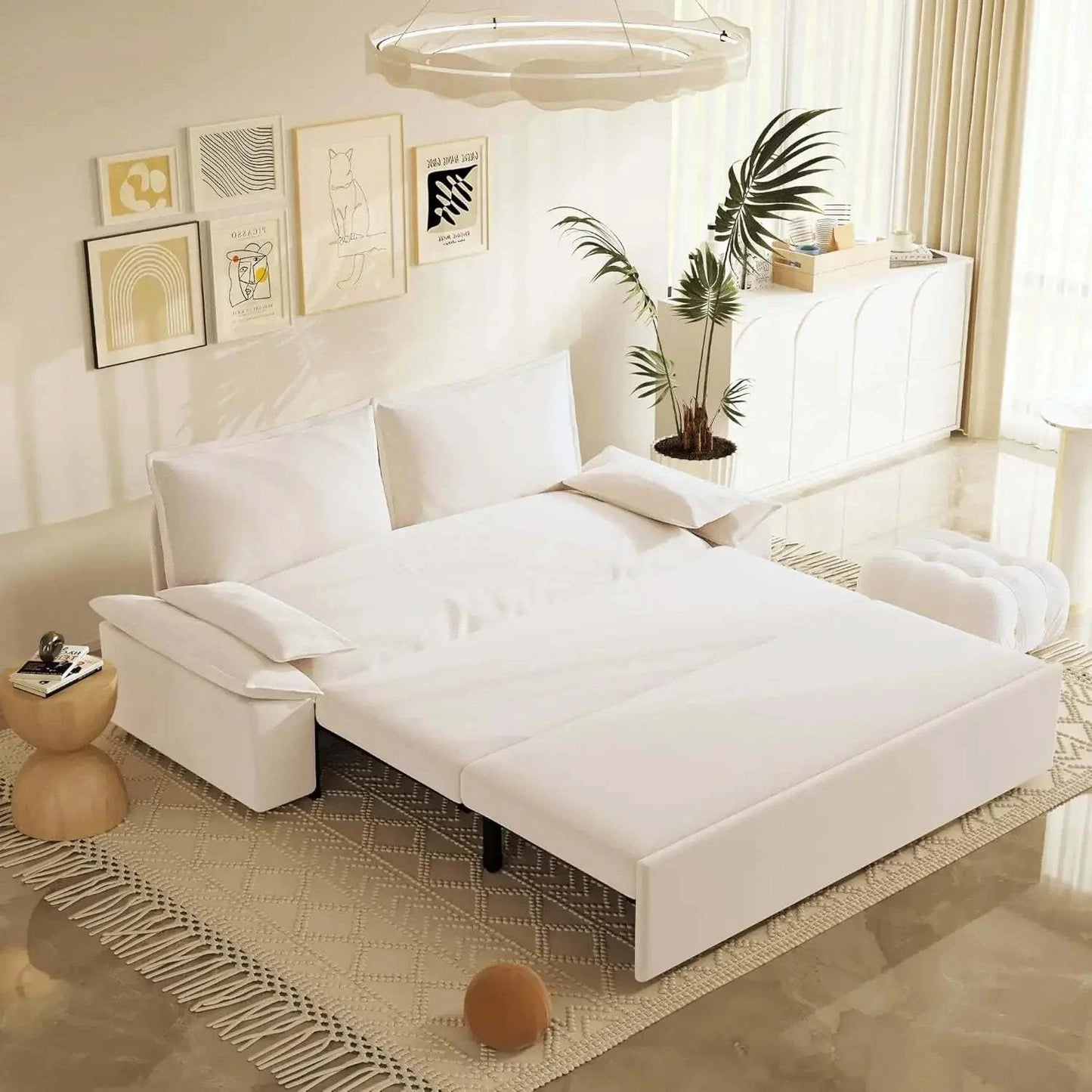 3-in-1 Convertible Queen Bed Sofa Size: 33.1 x 70.1 x 36Transform your sitting room designs with this Size: 33.1 x 70.1 x 36 3-in-1 Convertible Queen Bed Sofa, the perfect blend of style and versatility for modern home deShop All I WantShop All I Want-1 Convertible Queen Bed Sofa