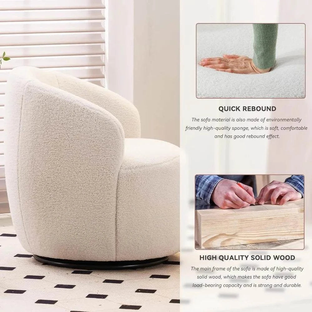 Bouclé Swivel Barrel Chairs – Comfy & Stylish Set of 2 🪑Enhance your sitting room designs with these Bouclé Swivel Barrel Chairs, a perfect duo for modern home design ideas. Featuring a minimalist modern aesthetic, these Shop All I WantShop All I WantBouclé Swivel Barrel Chairs – Comfy & Stylish Set