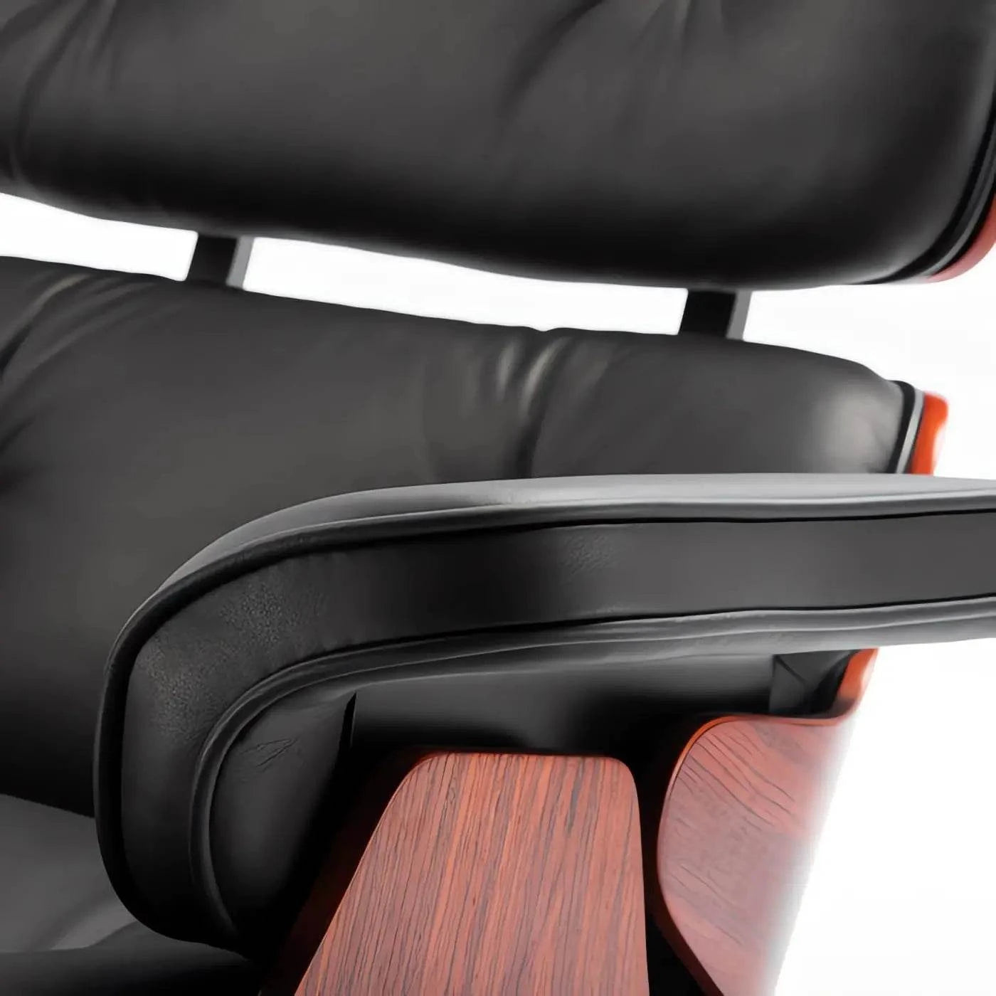 Black Leather Chaise Lounge Chair & Ottoman - Mid Century Modern DesigSPECIFICATIONSBrand Name: MKDKInstallation Method: self-containedOrigin: US(Origin)Hign-concerned Chemical: NoneType: Living Room FurnitureSpecific Use: Chaise LoungShop All I WantShop All I WantBlack Leather