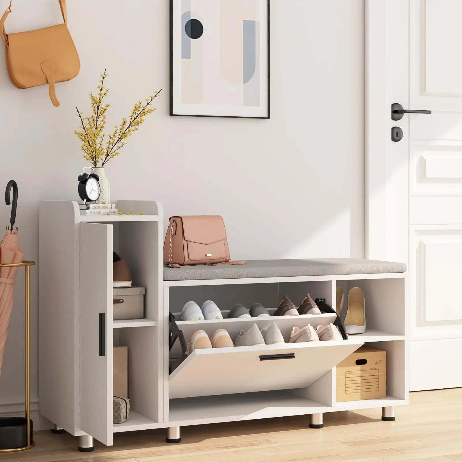 Cabinet with Adjustable Shelf for Living Room Furniture 🌟Transform your sitting room designs with this versatile Cabinet featuring an adjustable shelf and sleek minimalist modern design. Whether used as a shoe rack or storShop All I WantShop All I WantLiving Room Furniture 🌟