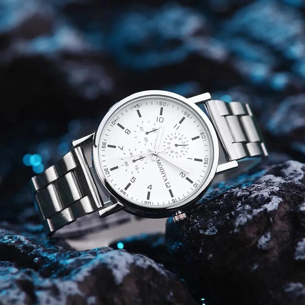 Casual Stainless Steel Mesh Belt Watch: Simple Dial Quartz Design for Discover the perfect accessory for any occasion with the Men’s Casual Stainless Steel Mesh Belt Watch. This sophisticated timepiece features a simple dial design thaShop All I WantShop All I WantCasual Stainless