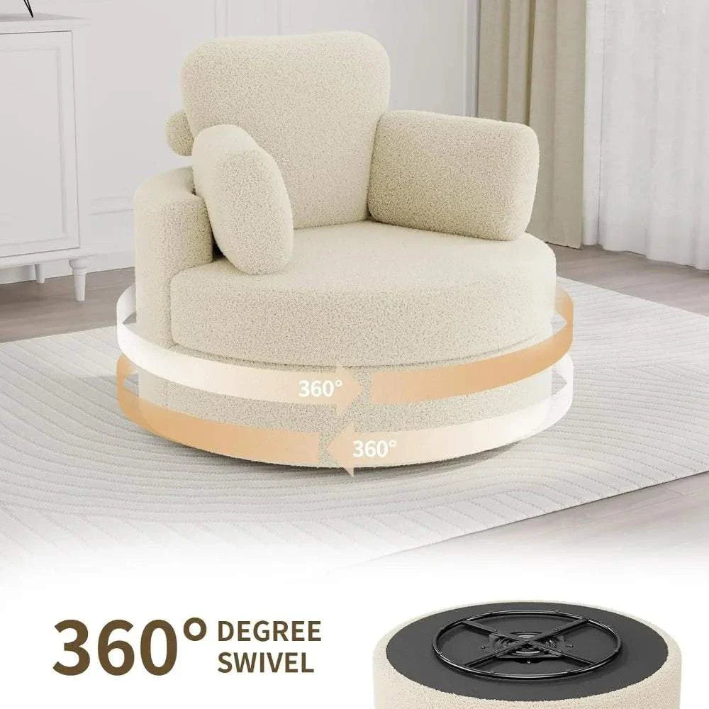 Cozy Round Reading Swivel Accent Chair โ With Ottoman & Pillow ๐๏ธElevate your living space with the Cozy Round Reading Swivel Accent Chair โ With Ottoman & Pillow ๐๏ธ Designed for both comfort and style, this chair features a Shop All I WantShop All I WantCorduroy Swivel Accent Chair โ