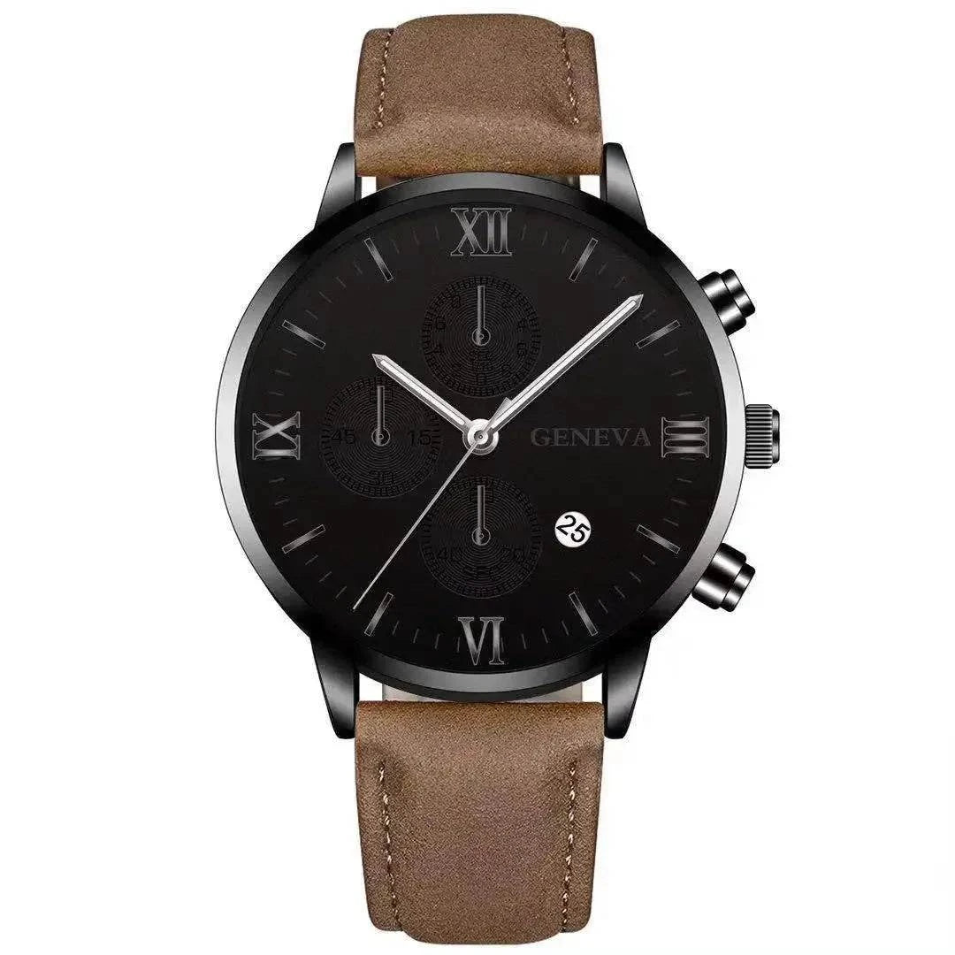 Men’s Black Quartz Watch | Fashion Round Roman Dial Sports Watch ⌚Stay stylish and punctual with this men’s black quartz watch featuring a classic round Roman dial. Designed for sports enthusiasts, this fashion-forward timepiece ofShop All I WantShop All I WantFashion Round Roman Dial Sports Watch ⌚