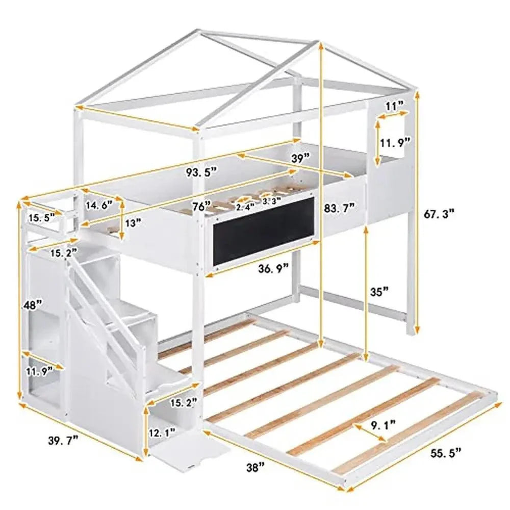 Shop All I WantCreative Kids Mini Loft Bed with Storage Stairs & Play Area - House BuLet your child’s imagination run wild with this Creative Kids Mini Loft Bed! Featuring a playful house design, this loft bed is perfect for kids who love to dream biShop All I WantShop All I WantStorage Stairs & Play Area - House Bunk Bed 🏠✨