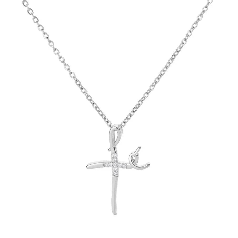 Gold-Plated Zircon Cross Necklace ๐โ๏ธSHOP ALL I WANTShop All I WantGold-Plated Zircon Cross Necklace